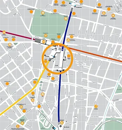 Mapa do Metrô Luz